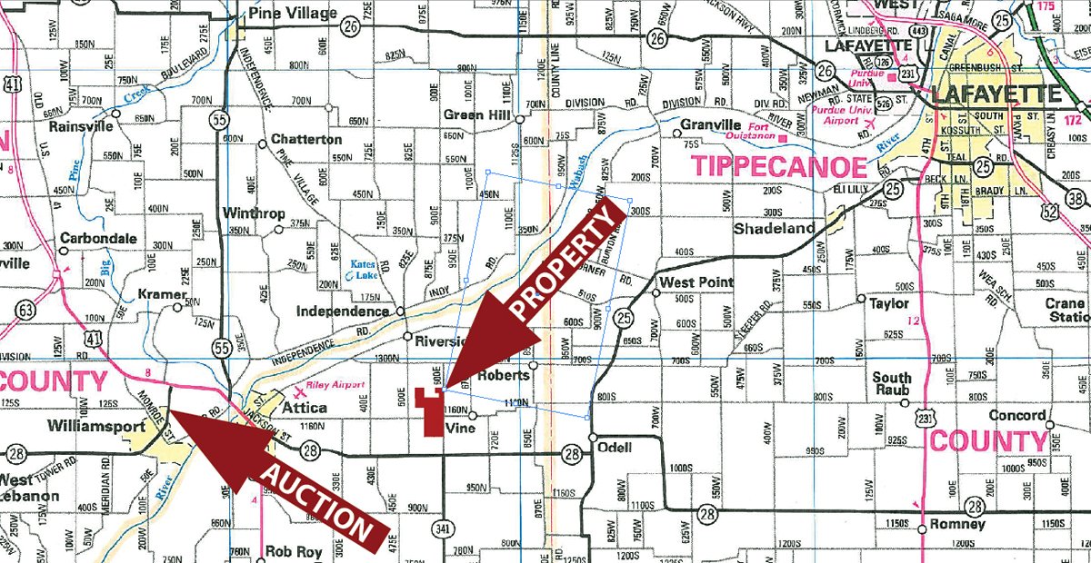 Area map - 426 Acres Offered in 11 Tracts Ranging from 4+/- to 80+/- Acres